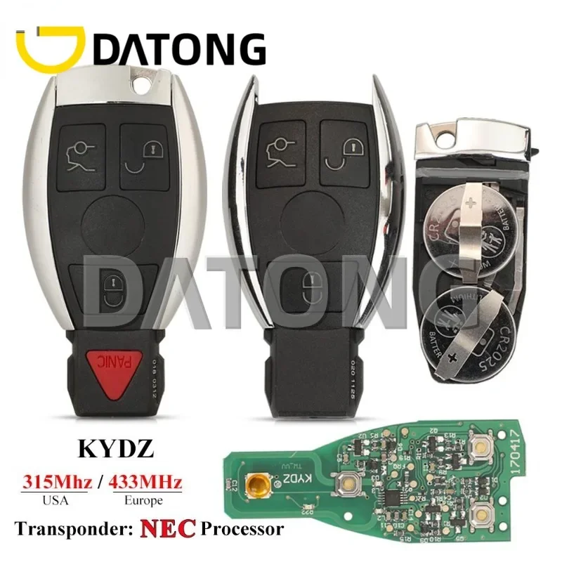 CHANKey NEC Remote Car Key Fob 315/433Mhz For Mercedes Benz C E S Class CLS W166 W169 W203 W204 W210 W211 W118 W171 W172 W220