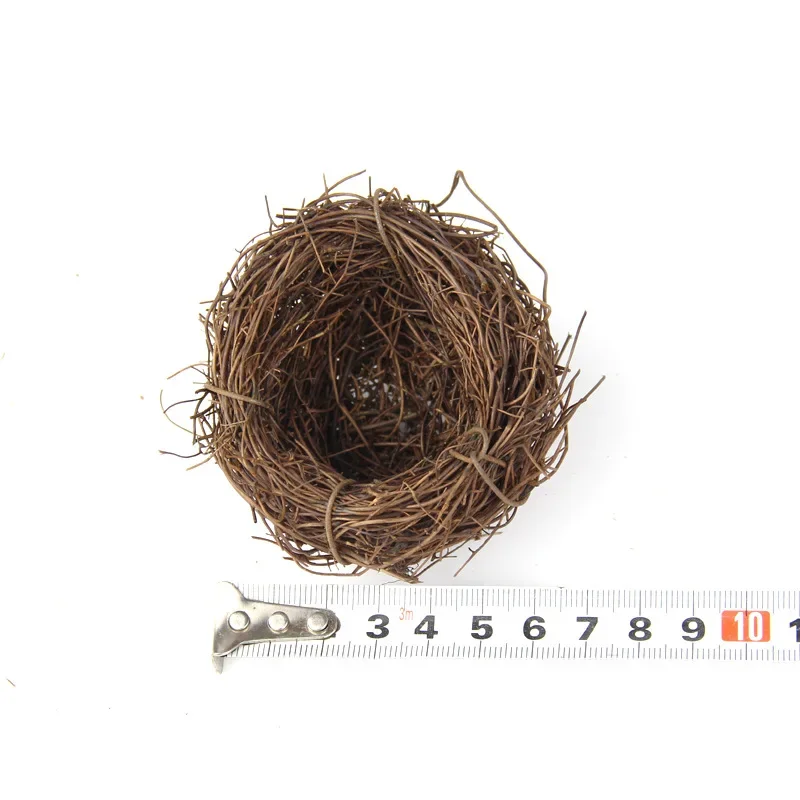 6/8/10/12/15CM Hand-woven Bird's Nest Simple Bird's Nest Garden Wedding Easter Decoration Simulation Quail Egg Microlandscape