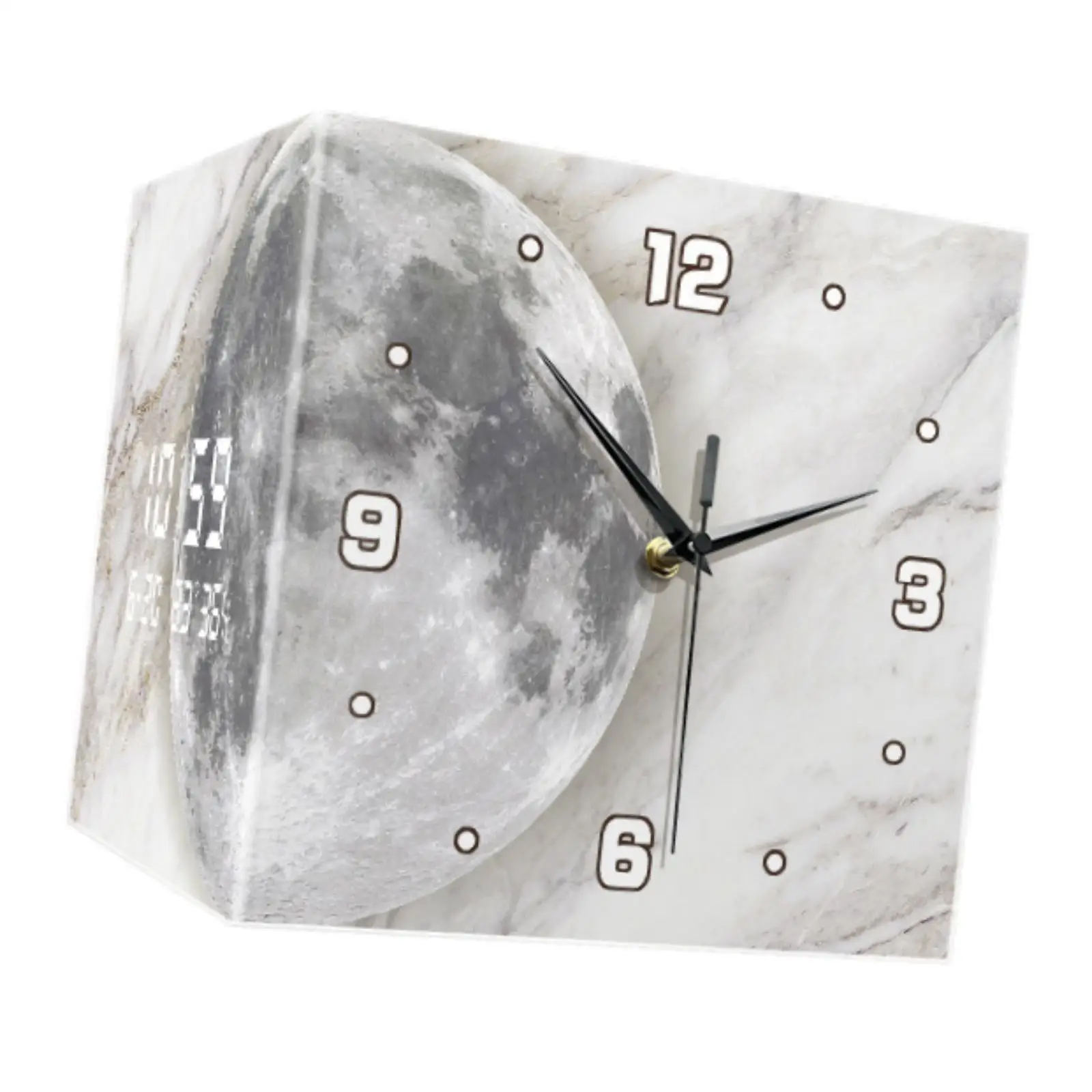 Indoor Outdoor Corner Wall Clock Double Sided Acrylic Silent Analog for Bar Dining Room Office Decor
