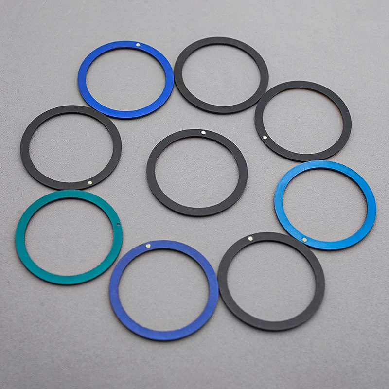 38 mm x 31.5 mm Resin Bezel Insert Black Blue Green Colorblocking Fits SKX007 SKX009 SRPD Case NH35 NH36 Watch Case Insert Ring