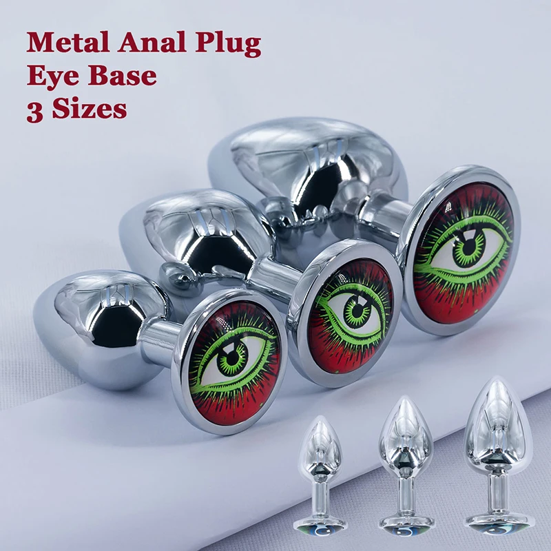 Eyes Crystal Base Silvery Stainless Steel Anal Plug for Woman Butt Plug Analplug Sex Toys For Woman Men Adult Games Anal Toys