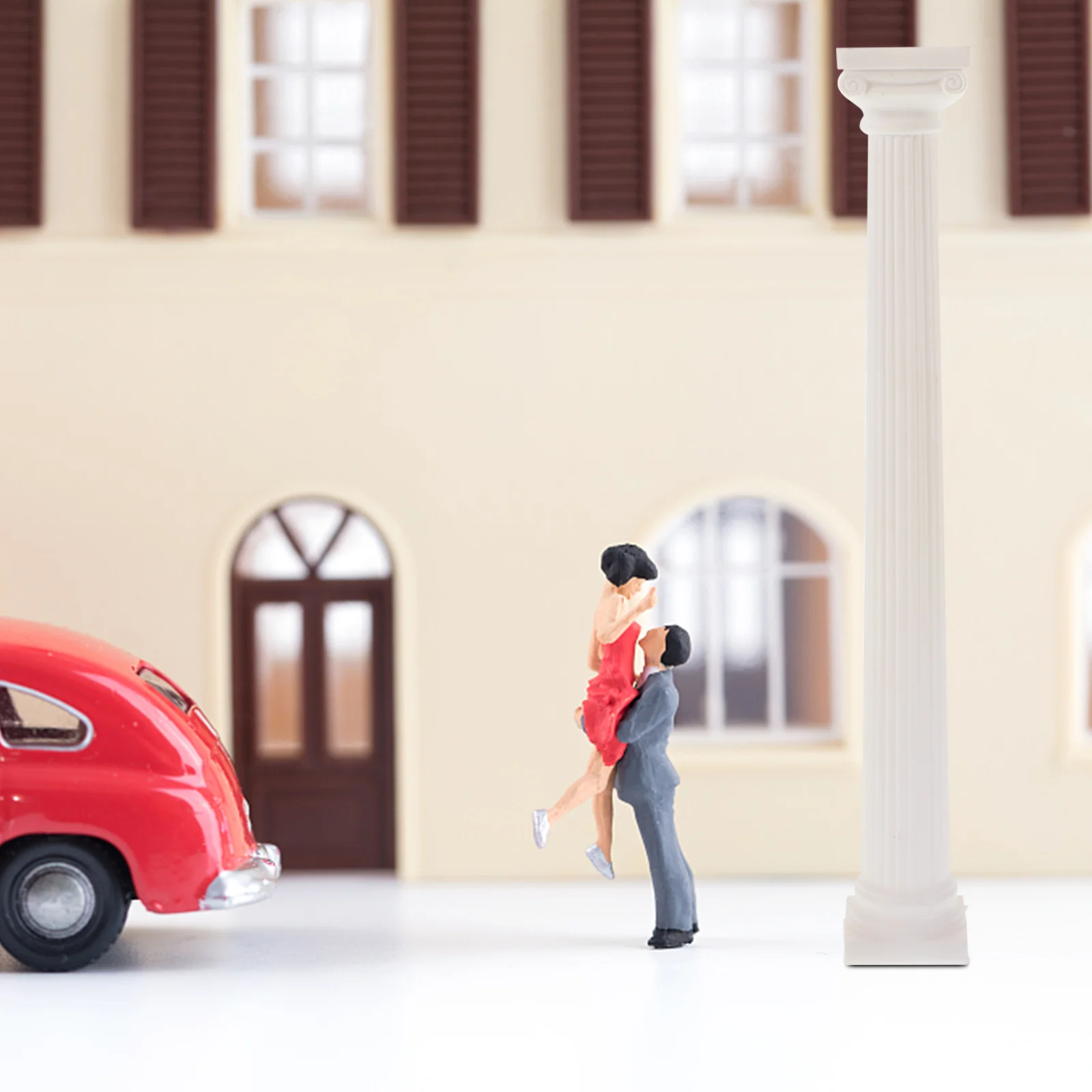 6 Pcs Column Roman Mini Weddings Pillars Statue Ornaments Decorative Entry Way Decorate Table