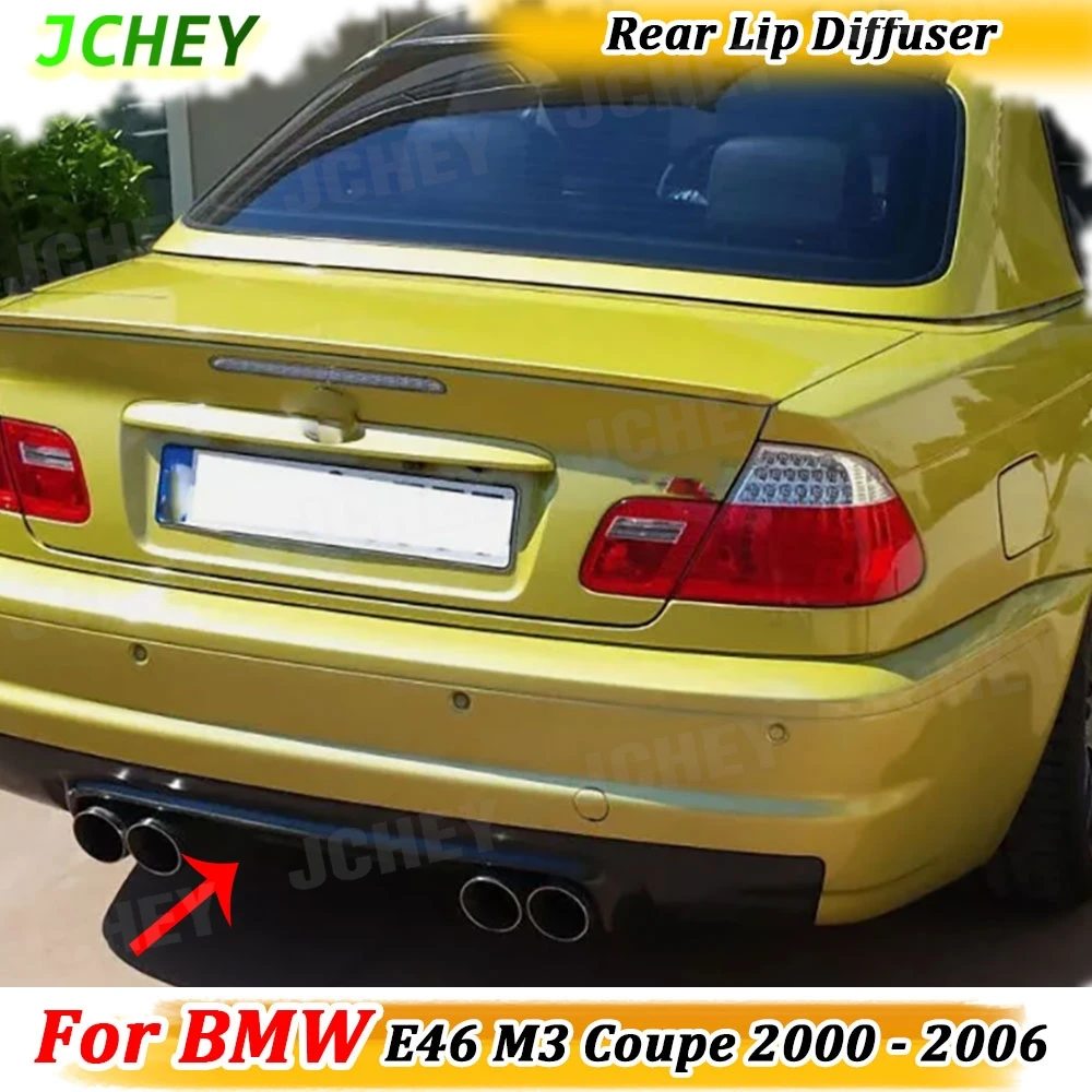 

Car Rear Bumper Lip Diffuser Spoiler for BMW E46 M3 Coupe 2000 - 2006 Carbon Fiber Rear Bumper Guard Scratch Protector FRP