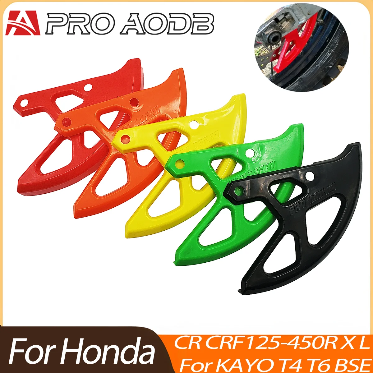

For Honda CR 125 CRF 250 450 250R 450R 250X 450X 250RX 450RX KAYO T4 T6 BSE Universal Parts Rear Brake Caliper Guard Protector