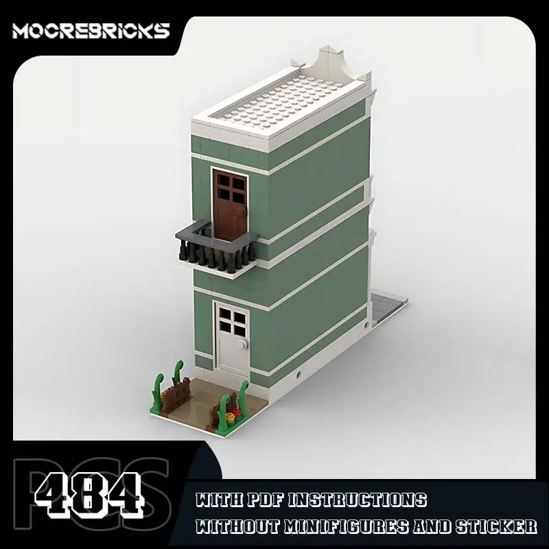 Street View Series Modular Little House Building Blocks DIY Green Architecture Model Technology Bricks House Toy Children's Gift