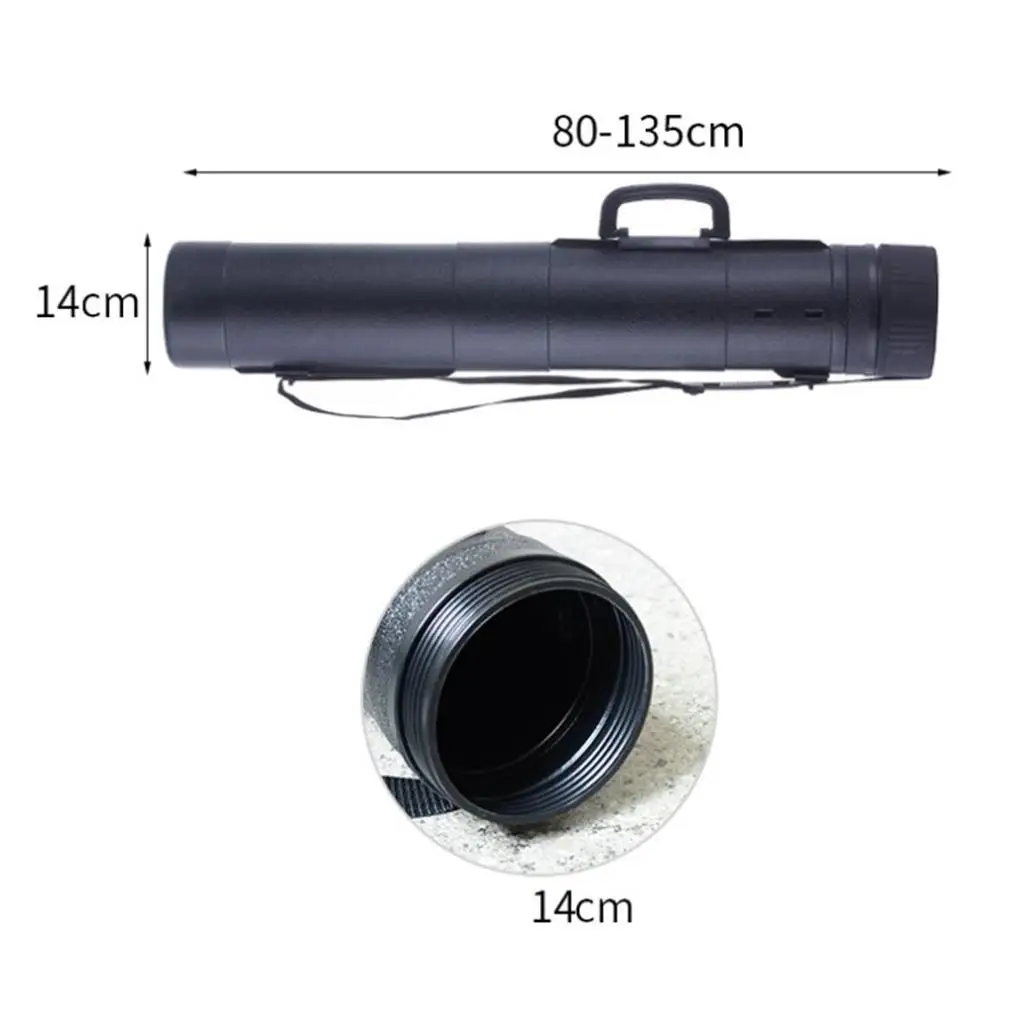 Artist Plastic Drawing Picture Storage Tube Poster Portable Telescoping Blue Print Document Scroll Holder 80x14cm