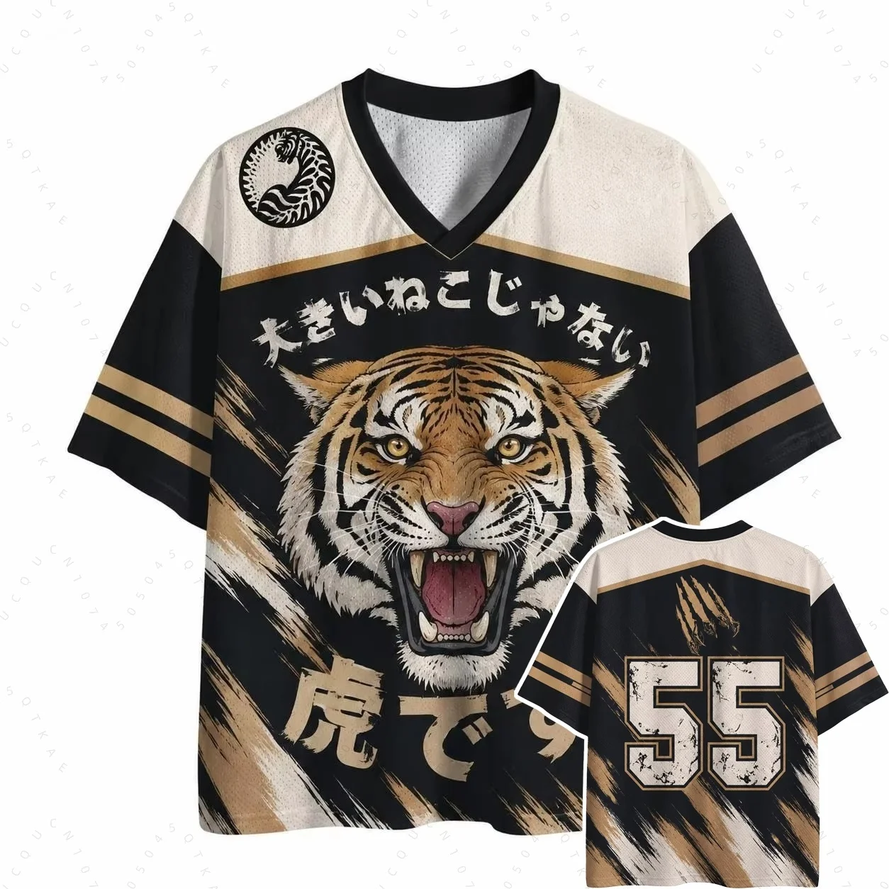 26 NEW Summer Fashion Japanese Legendary Warrior Tiger 3D Printed Quick Drying Outdoor Street Style Parent Child V-neck T-shirt