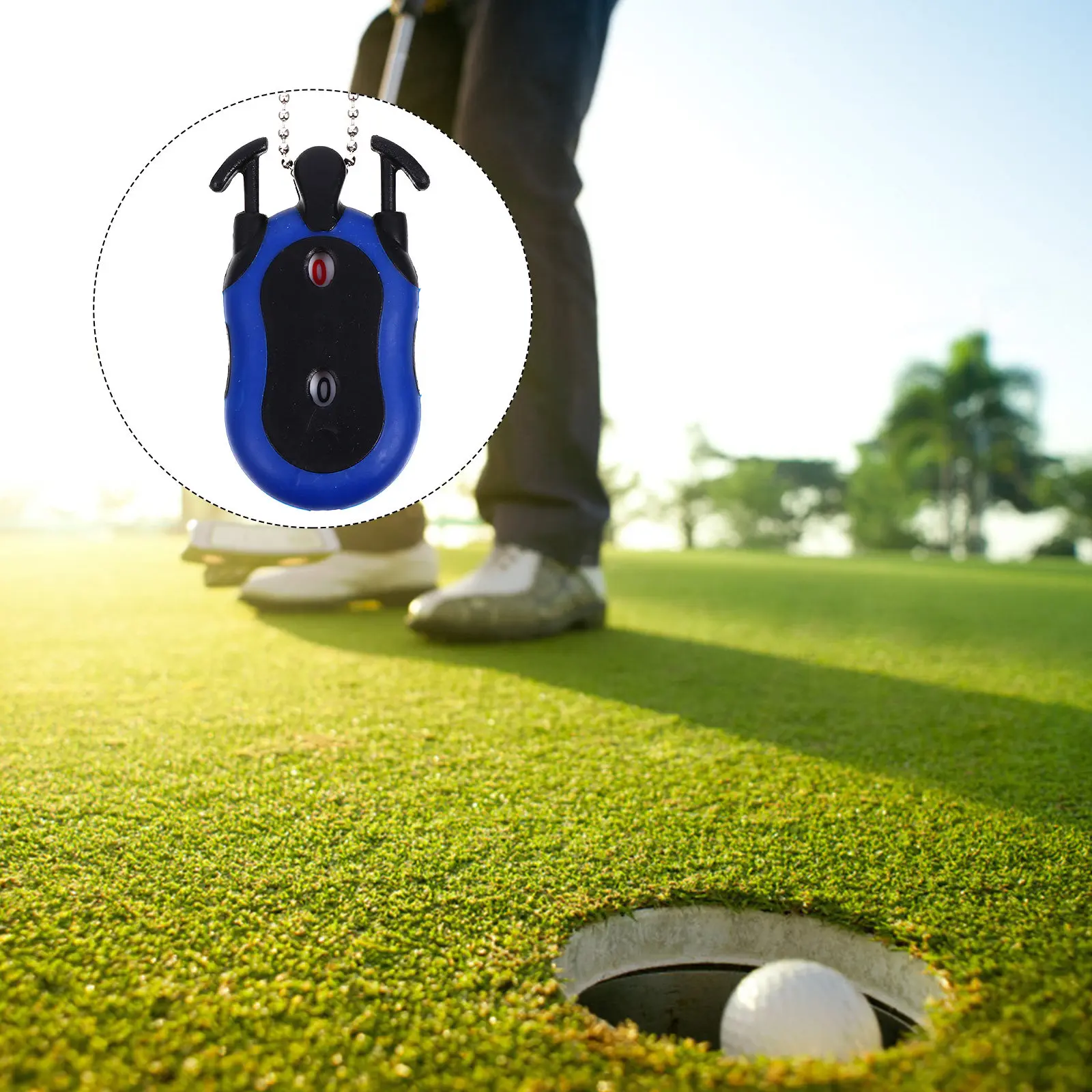 Golf Score Counter Portable Mini Stroke Counter for Two Players Automatic Number Change 0 to 9 Tally Score Keeper
