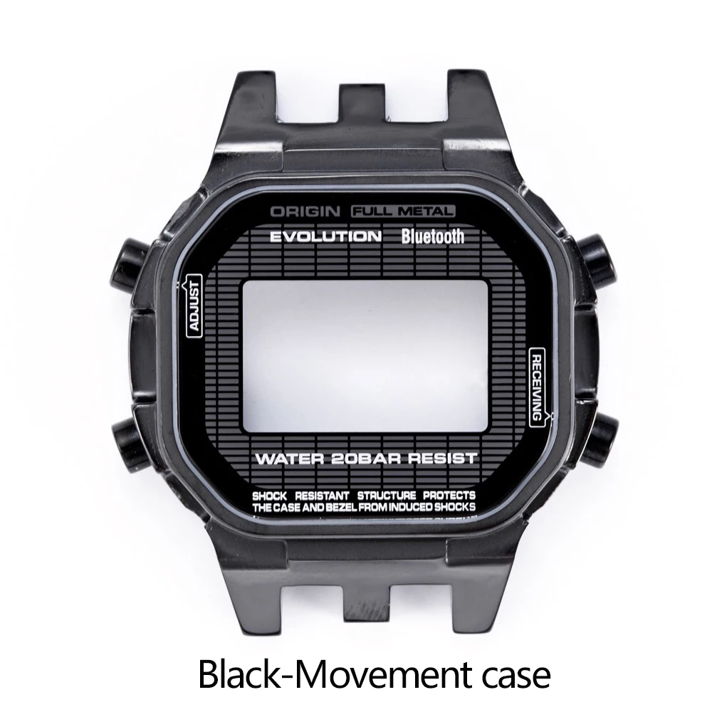 All-Metal Evolution Movement Shell For Casio 3229 DW5600 DW5000 DW-5600 GW-B5600 Upgrade  Modified for GMW-B5000 Set  Strap Case