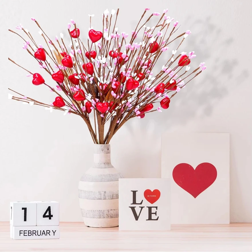 Artificial Flowers Handmade Valentine's Plastic Love Combination Outdoor Yard Arch Wedding Bridal Bouquet Home Room Diy Gift Box