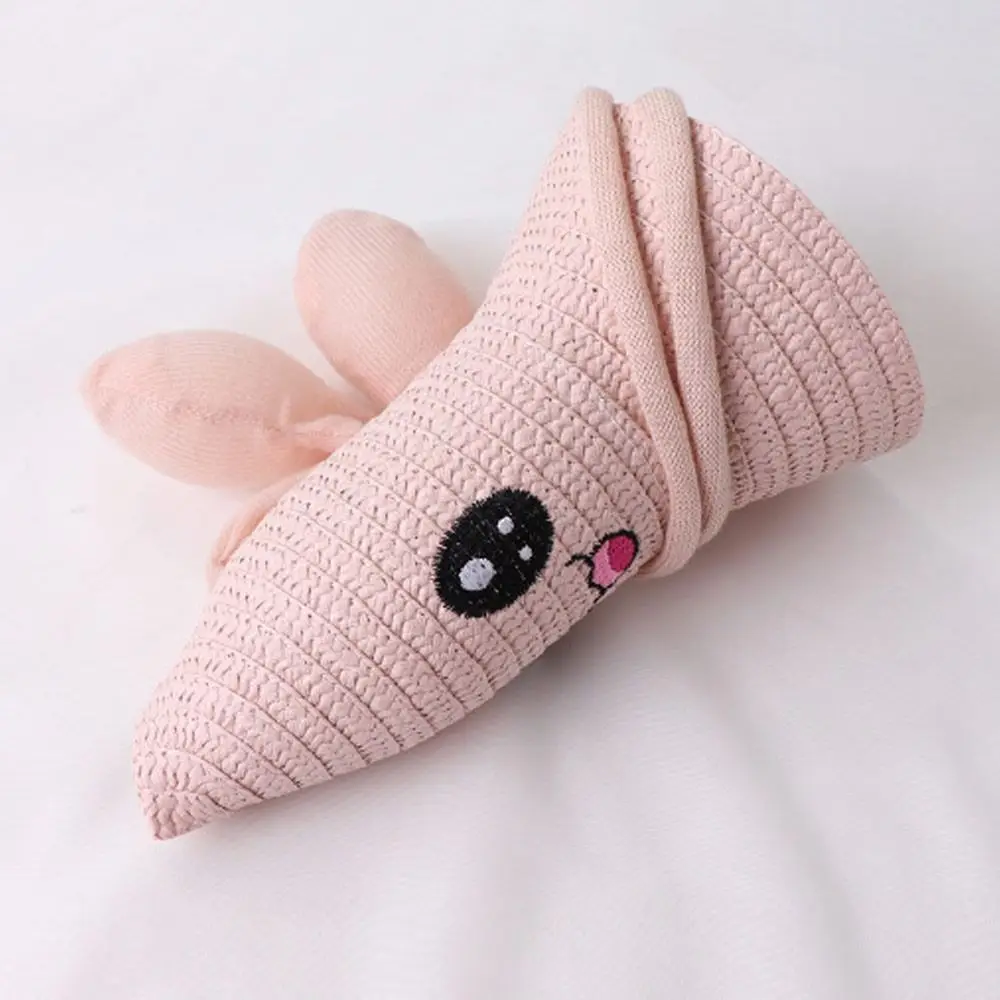 Letnie dziecięce kapelusze słomkowe Kapelusz przeciwsłoneczny z szerokim rondem Kapelusz plażowy Dziecięcy kapelusz typu Bucket na świeżym powietrzu Kapelusz rybaka