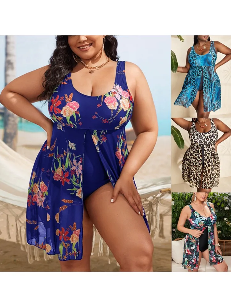 حجم كبير بيكيني عالية الخصر المرأة رفع حجم كبير ملابس السباحة 2025 الصيف Mujer حجم كبير البطن تحكم ملابس السباحة بيكيني مجموعات #3