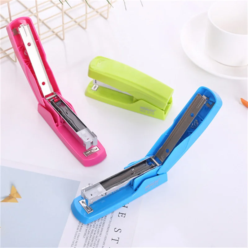 Energy-saving Stapler Office Binding Supplies Colourful 24/6 Regular Hand-Held Stapler Student Stationery