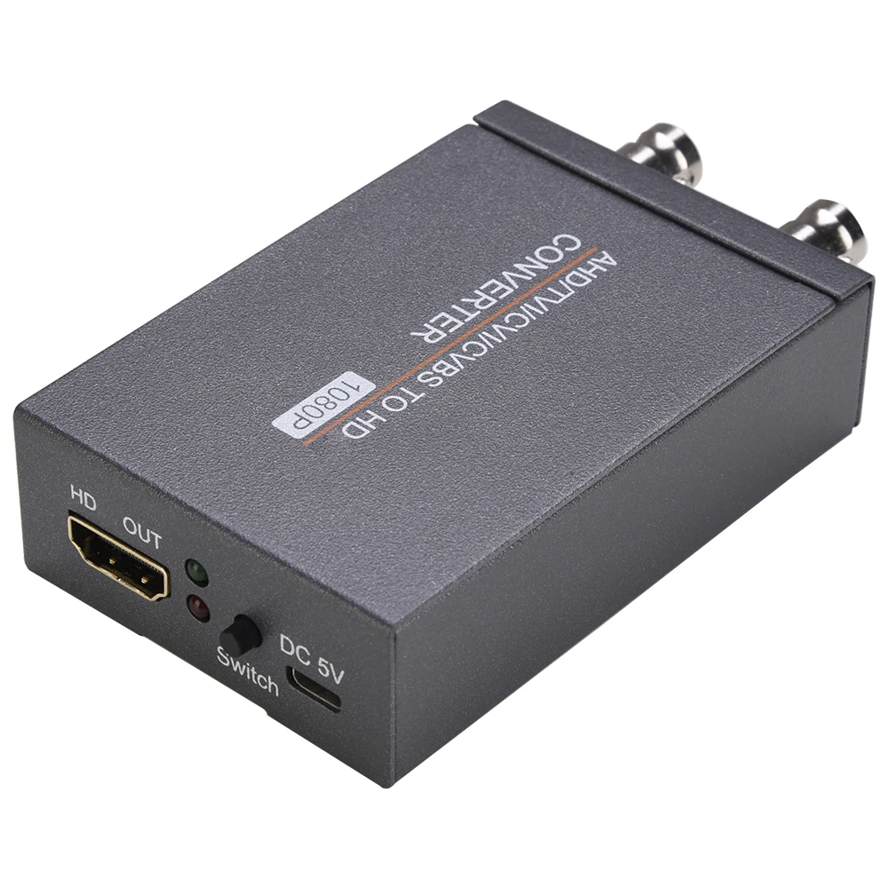 Convertidor Compatible con AHD/TVI/CVI/CVBS a HDMI, adaptador de señal de 3MP/4MP/5MP/8MP, convertidor de señal de cámara de 720P/1080P 60HZ Full HD