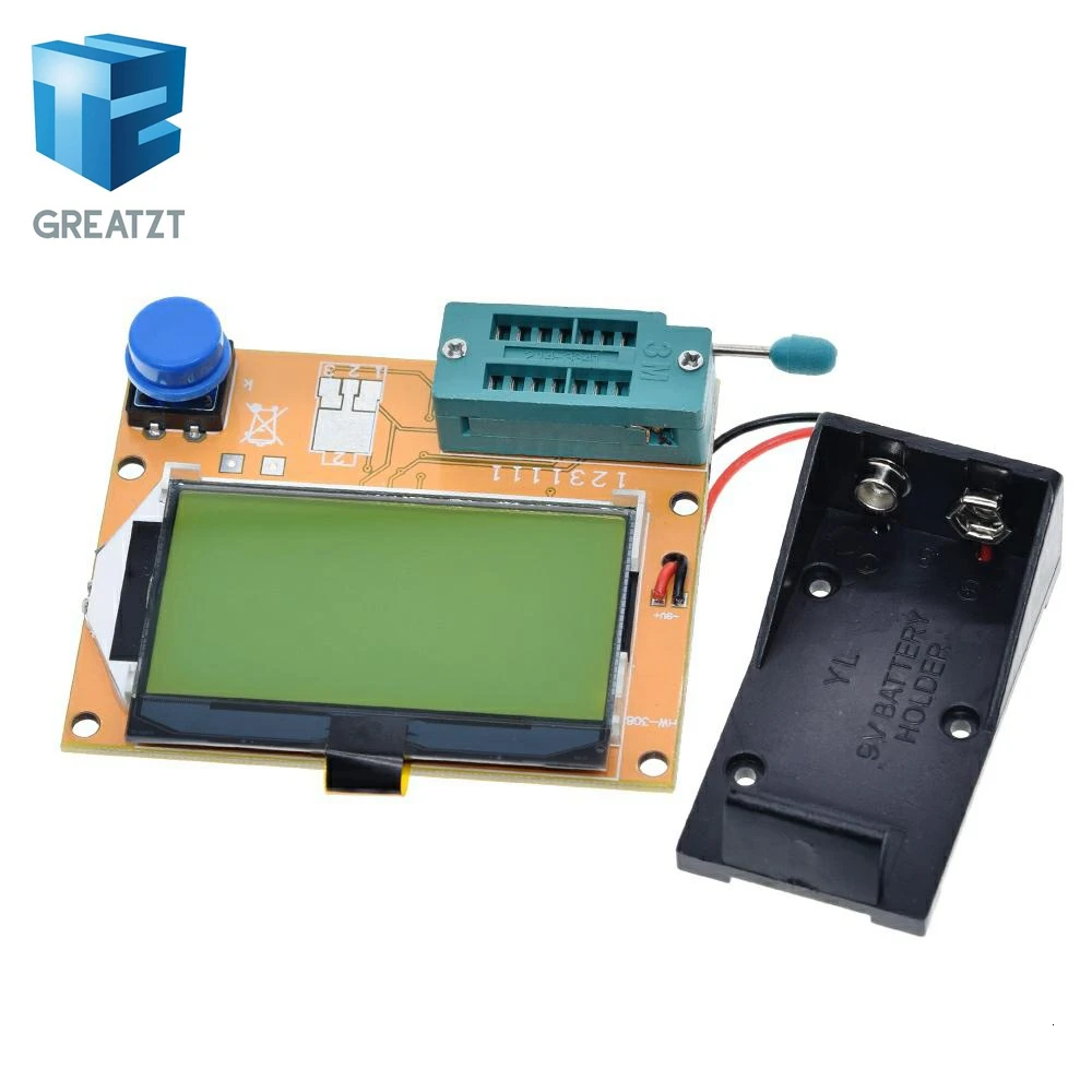 

ESR Meter Mega328 Transistor Tester Digital V2.68 ESR-T4 Diode Triode Capacitance MOS/PNP/NPN LCR 12864 LCD Screen Tester