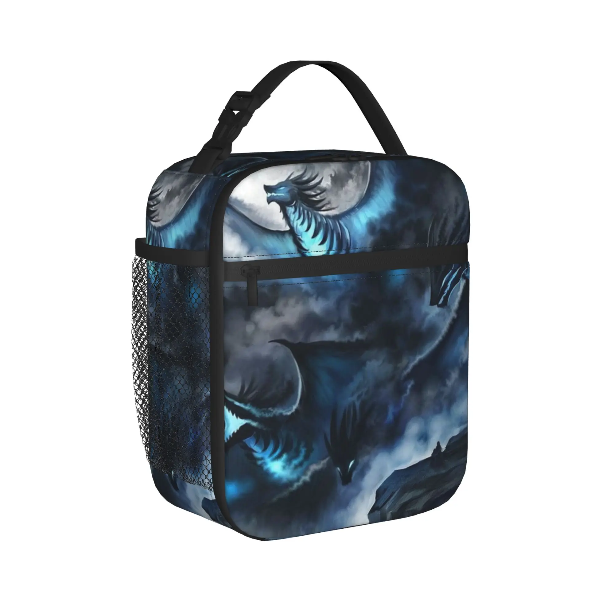 Monster Hunter Rise Dos Lampos Insulated Lunch Bags Kanji Gaming Risemonster Lunch Container Thermal Bag Tote Lunch Box College