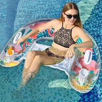 U Shaped Flamingo Inflatable Floating Chair Water Hammock Air Mattresses Sleeping Bed Summer Swimming Pool Party Accessories