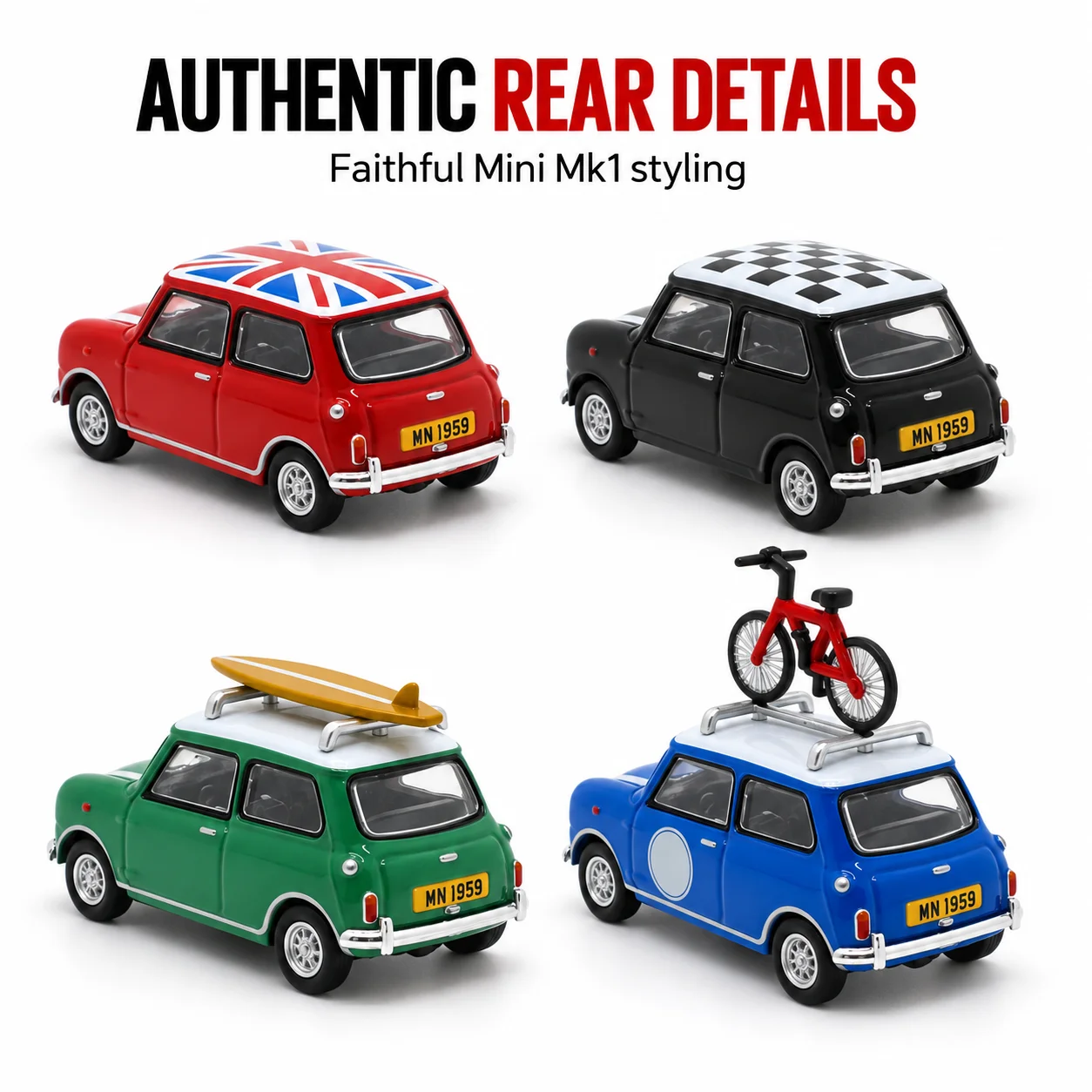 1/64 Austin MINI Cooper MK1 Classical Toy Car 1:64 Vehicle Miniature Model Free Wheels Diecast Zinc Alloy Metal Collection Gift
