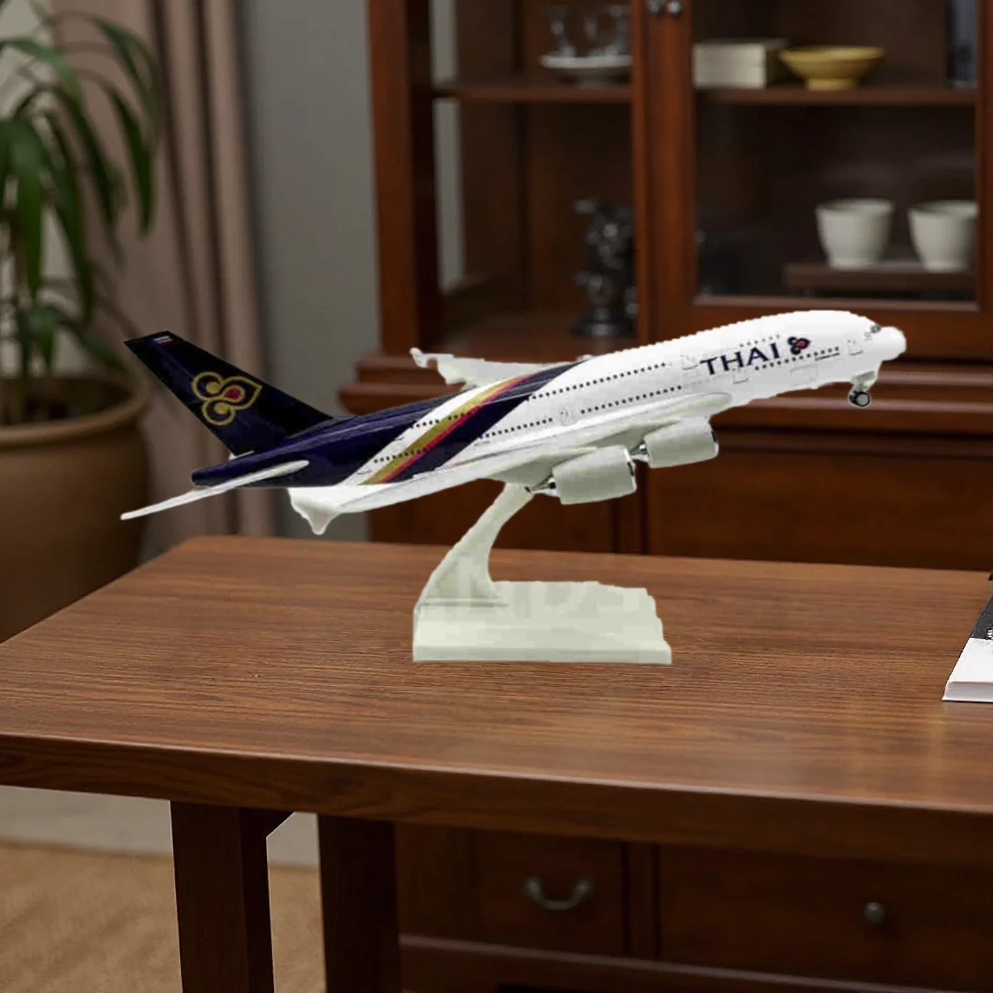 

Replica Aviation 30CM Aircraft Model Kid Toy 1/240 Scale 380 Airlines A380 Thailand Airways Airplane Model Diecast Resin Display