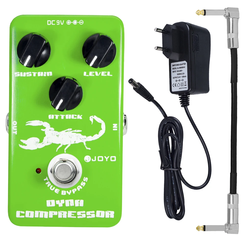 JOYO Guitar Effect Pedal JF-10 Dynamic Compressor Pedal Low Noise Classic Compressor Effect Electric Guitar Pedal True Bypass