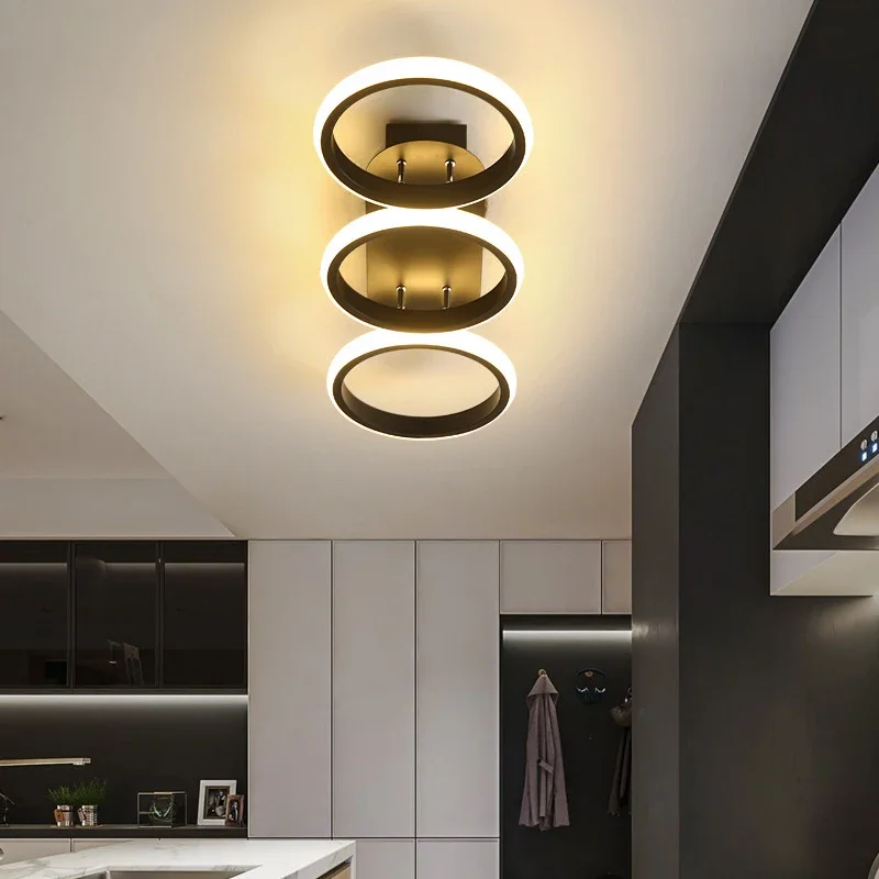 Nordic LED Chandelier Ceiling Lamp for Living Room Corridor 30W 22W 20W Square Round   Light  Kitchen Home Lighting