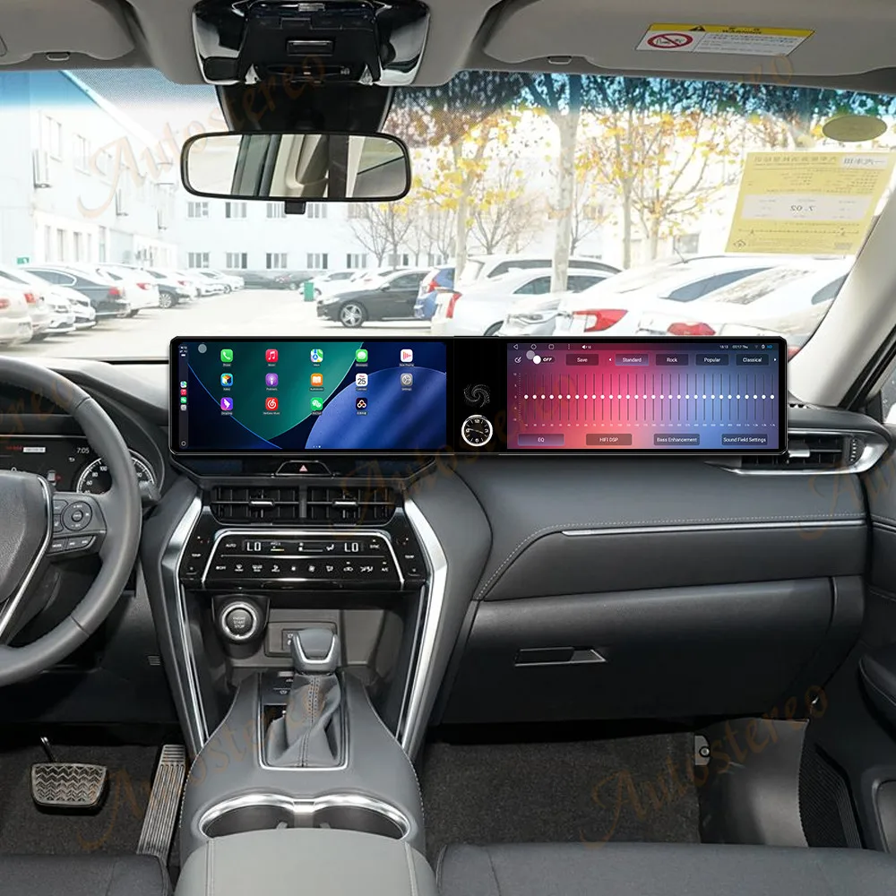 

12,3-дюймовый автомобильный GPS-навигатор с двойным экраном Android 14, для Toyota Harrier 2021-2024, головное устройство, мультимедийный плеер, автомобильное радио