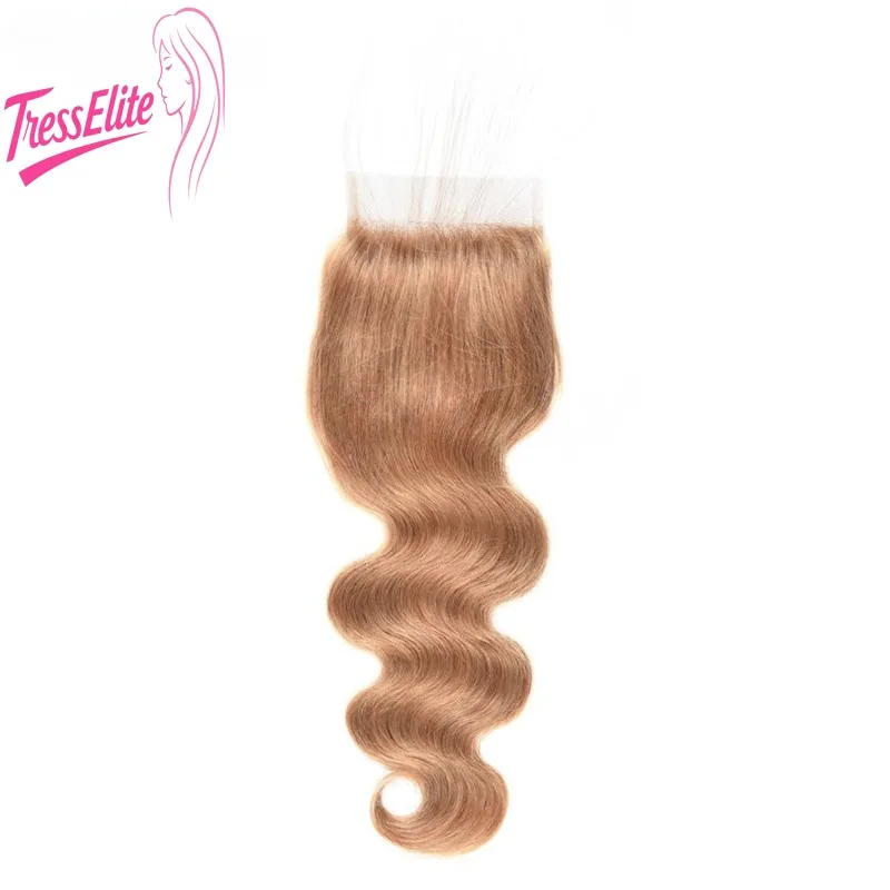 Handgewebter 4*4-Körperwellen-Spitzenverschluss in wunderschönen Farbe, nahtlose Mischung aus Echthaar für einen natürlichen Look, brasilianisches Echthaar