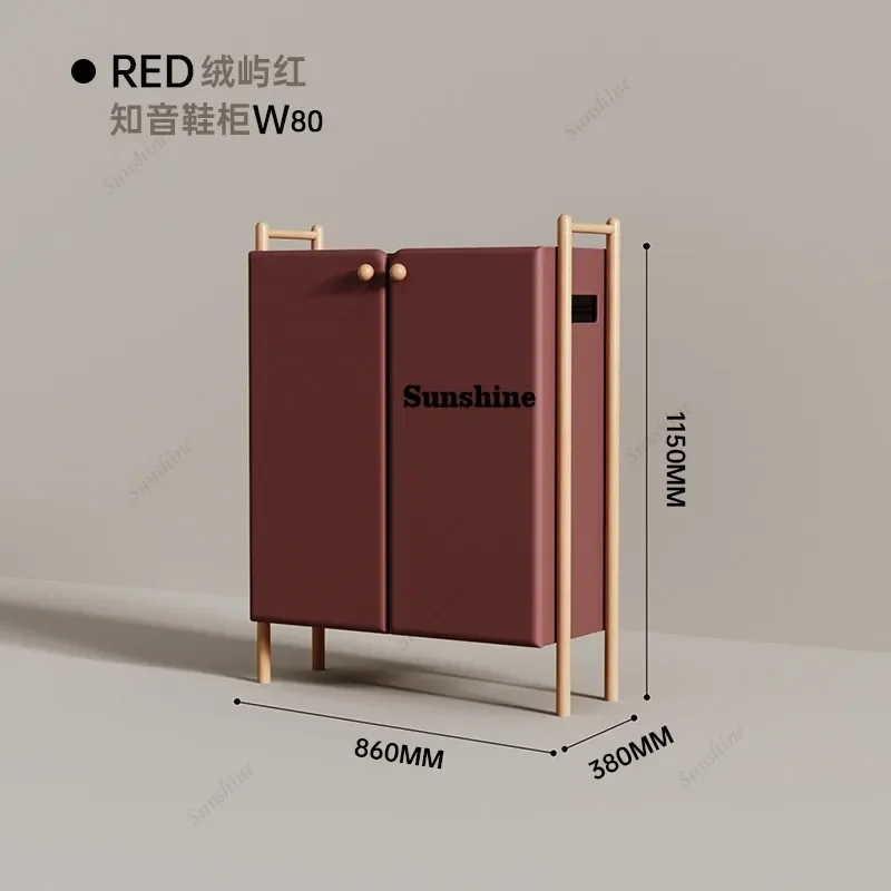 Large-capacity multi-layer oversized solid wood shoe cabinet household door, high-end, entrance, integratedY