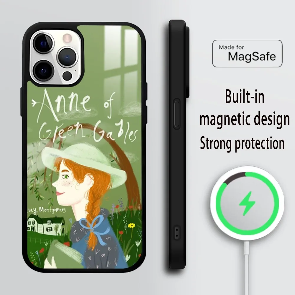 Anne of Green G-Gables S-Shirley Phone Case For iPhone 16 15 14 13 12 11 Pro Max Plus Mini Mirror Wireless magnetic case