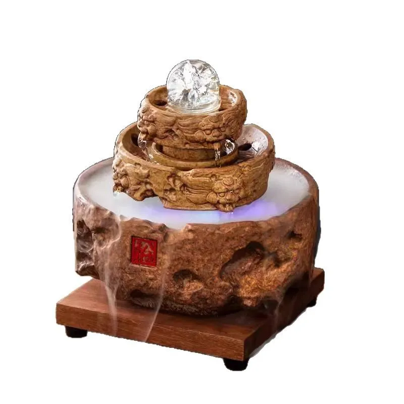 LH Bafanglai Ceramics Flow Circulation Times Come and Go Office Lucky Feng Shui Ornament
