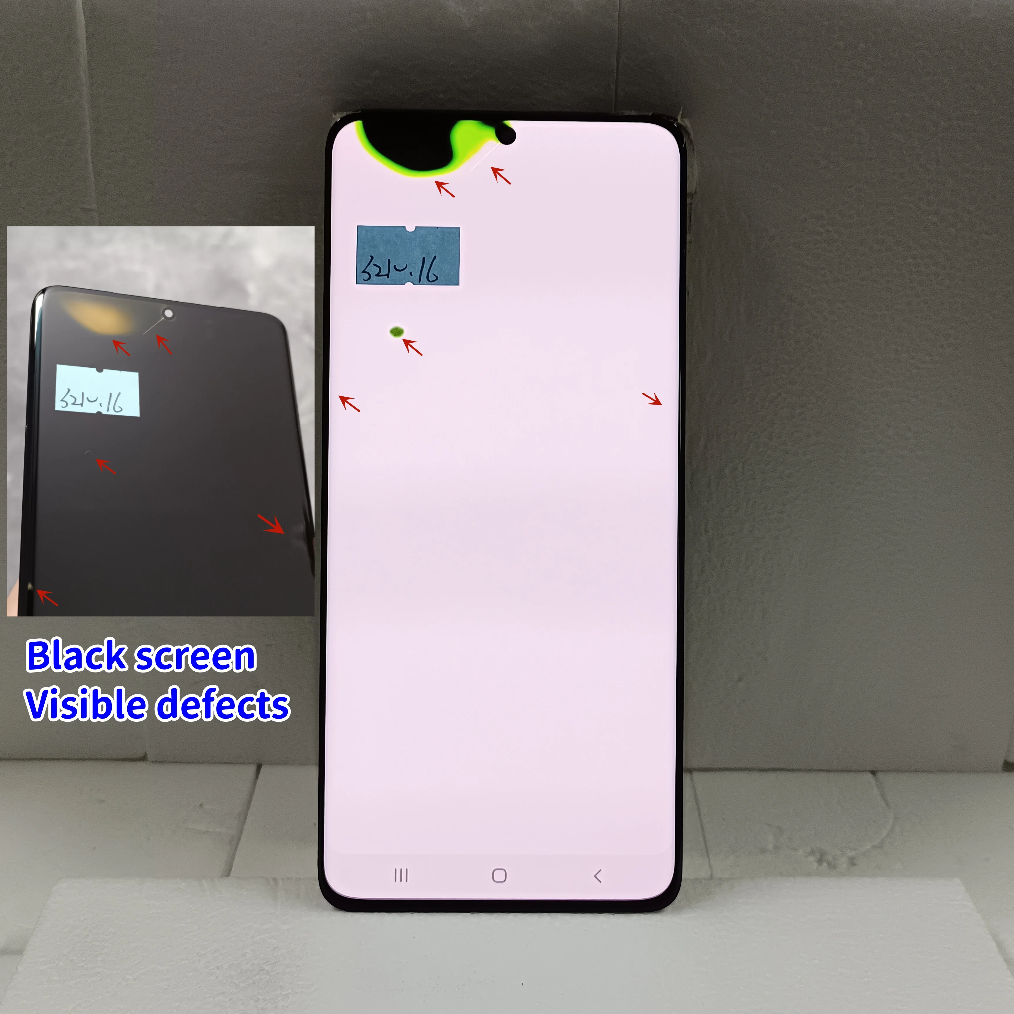 With Defects S21ultra AMOLED Touch Screen For Samsung S21 Ultra SM-G998F/DS G998U G9980 LCD Display Digitizer Assembly No Frame