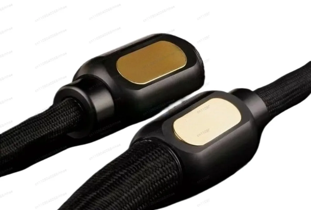 Rhodium Plated Connector Crystal Gold Silver Alloy Core Premium Fever Power Supply Cable