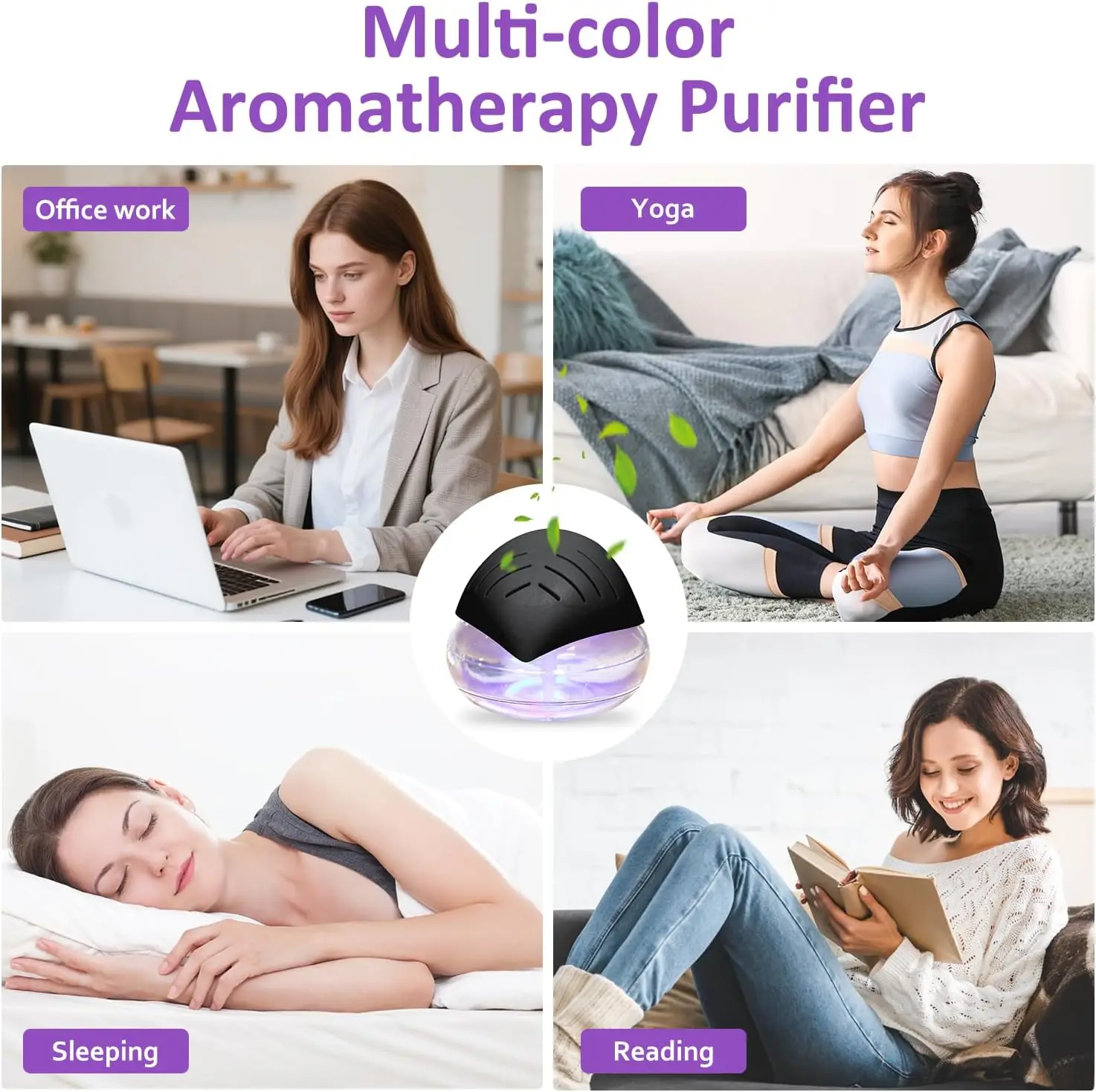 Luftreiniger für Zuhause mit Wasserspülung ohne HEPA-Filter, tragbarer Mini-Luftreiniger, Aromadiffusor für Zuhause, Luftbefeuchter, Luftreiniger – Detail 4