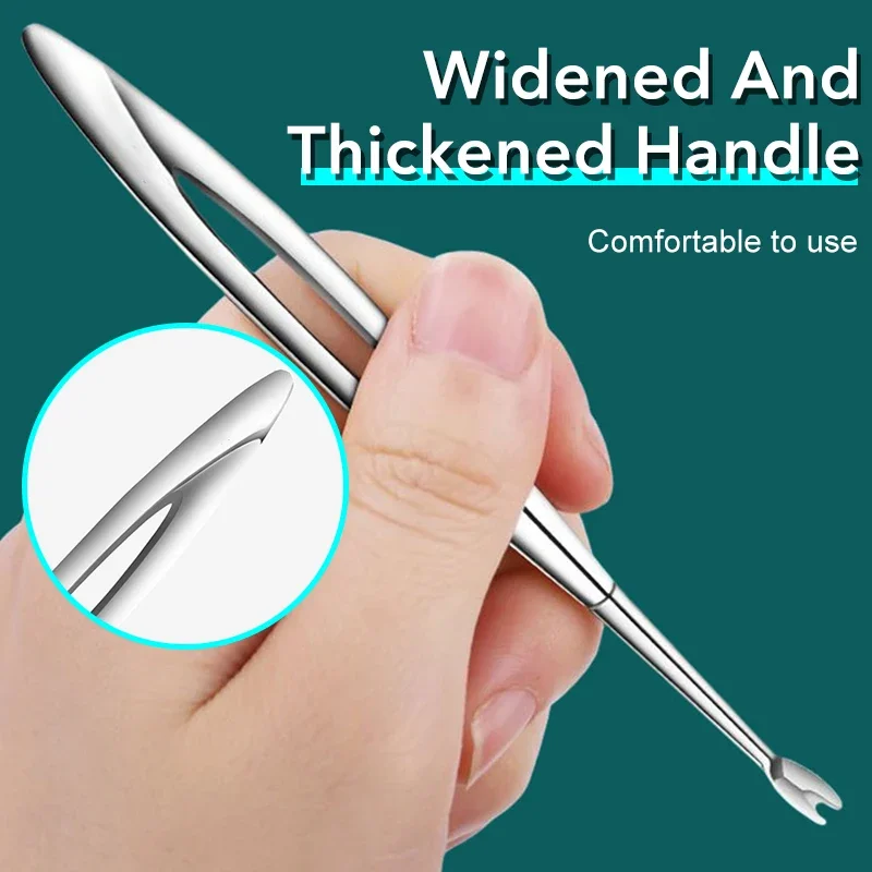 1 pz Nail Art Pusher Rimozione della pelle morta Stick Rod Gel Polish Pinzette in acciaio inossidabile Taglierina per unghie Nail Art Strumento per la cura della pelle del viso