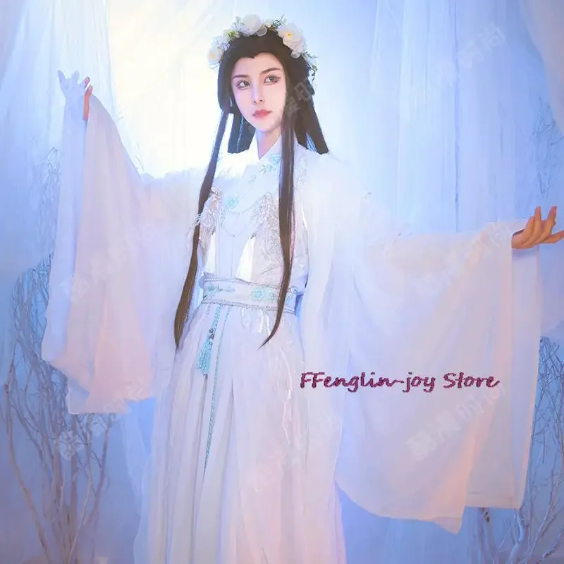 Tian guan cu fu fei lian cosplay kostüm perücken bambus hut chu wannen hanfu halloween kostüme büros himmel cial segen hut