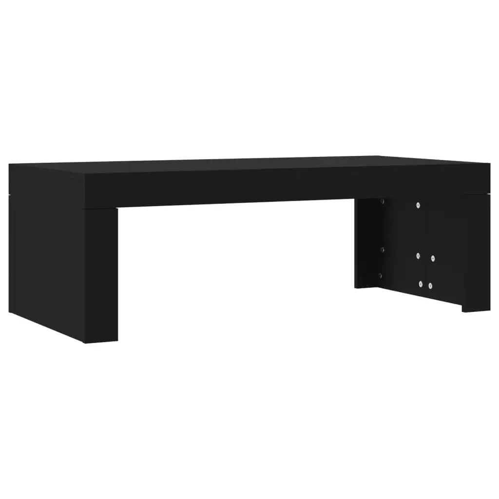 Black Engineering wood coffee table 102x50x36 cm