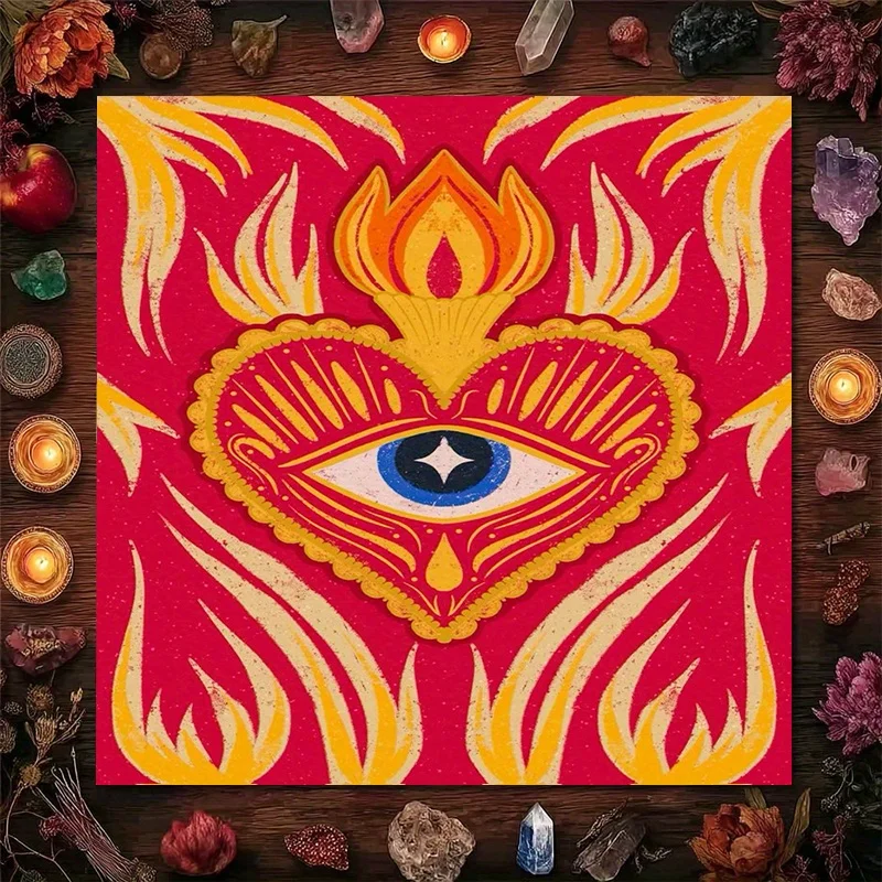 Vibrant Eye of Providence Mandala Tapestry Boho Spiritual Wiccan Witchy Home Decor Wall Hanging Art Print
