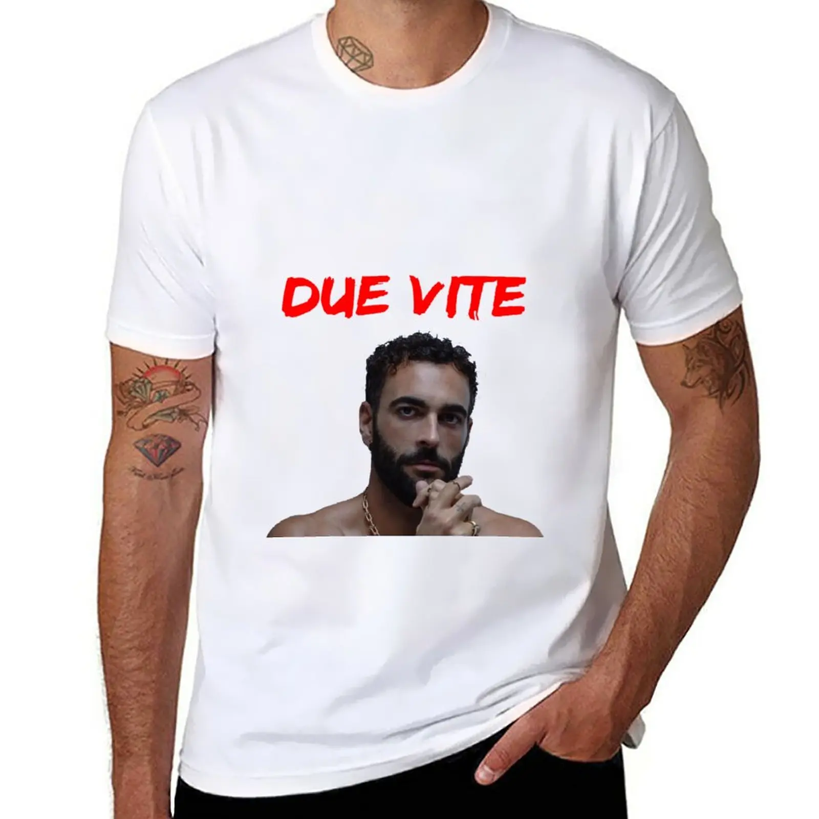 

New Marco Mengoni Due Vite artista musica italiana music italy T-Shirt custom t shirt summer top mens t shirts pack