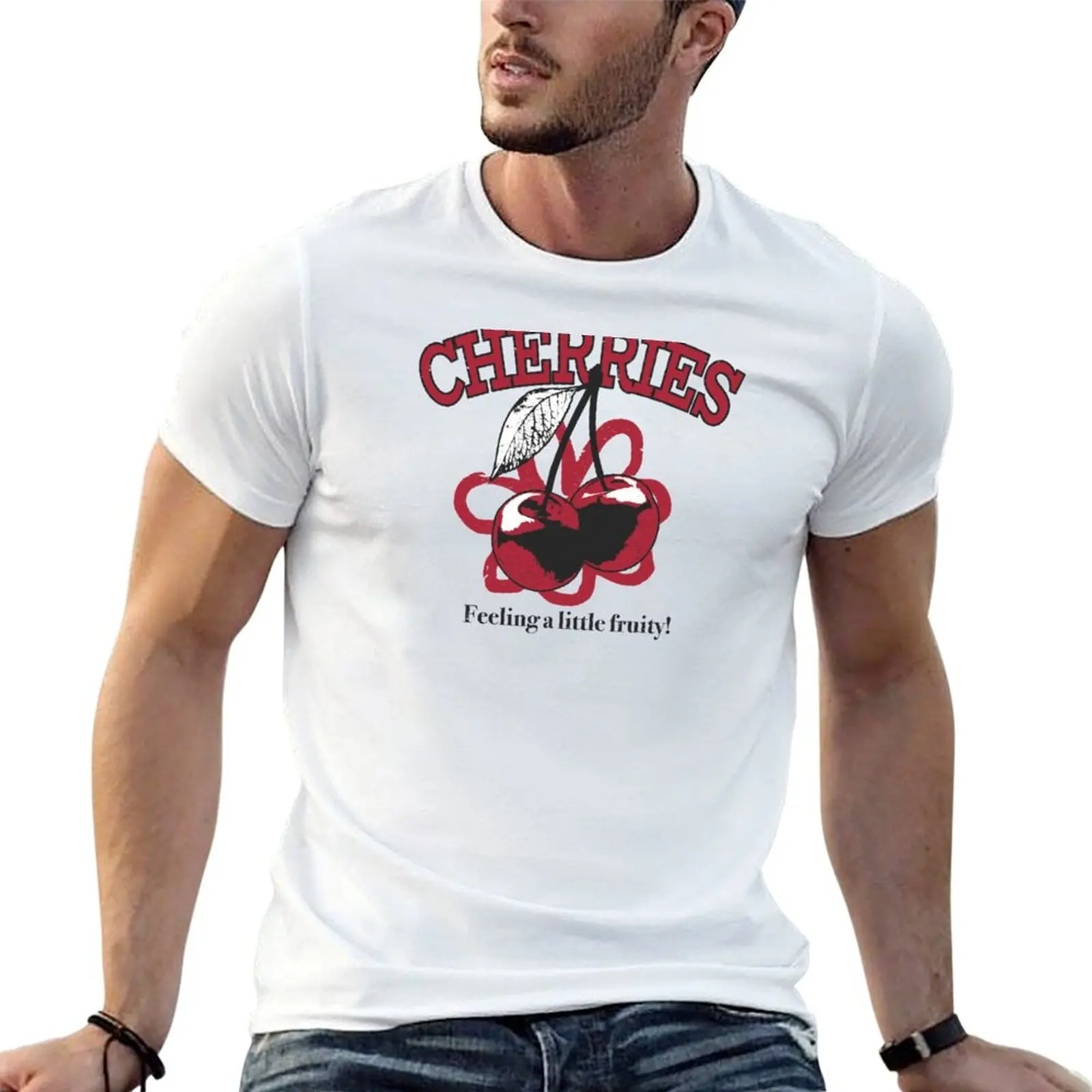 Cherries Fruity Tshirt T-Shirt Novelty Graphic Tee Shirt