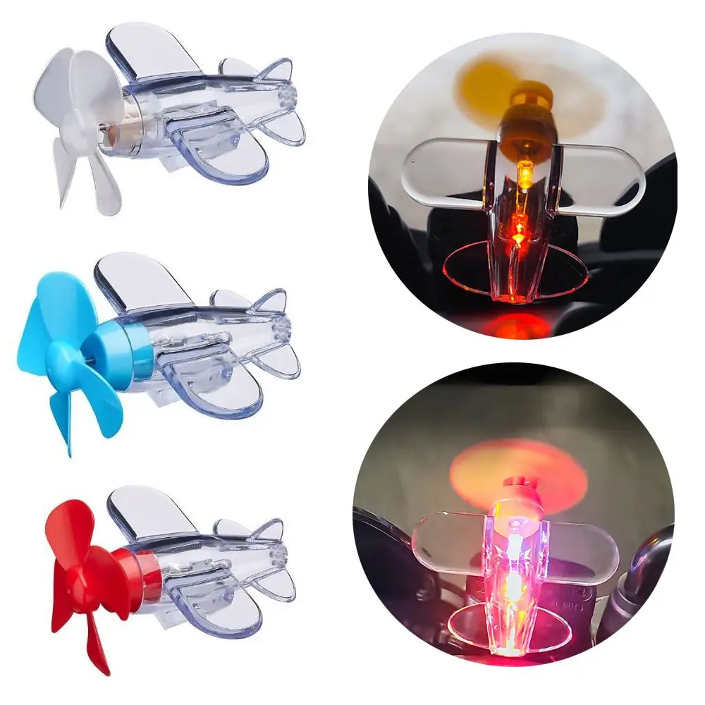 

Car Rotatable Airplane Wind Powered Small Led Light Airplane Decor Car Styling Ornaments Bikes Motorcycle Bicycle Decorations