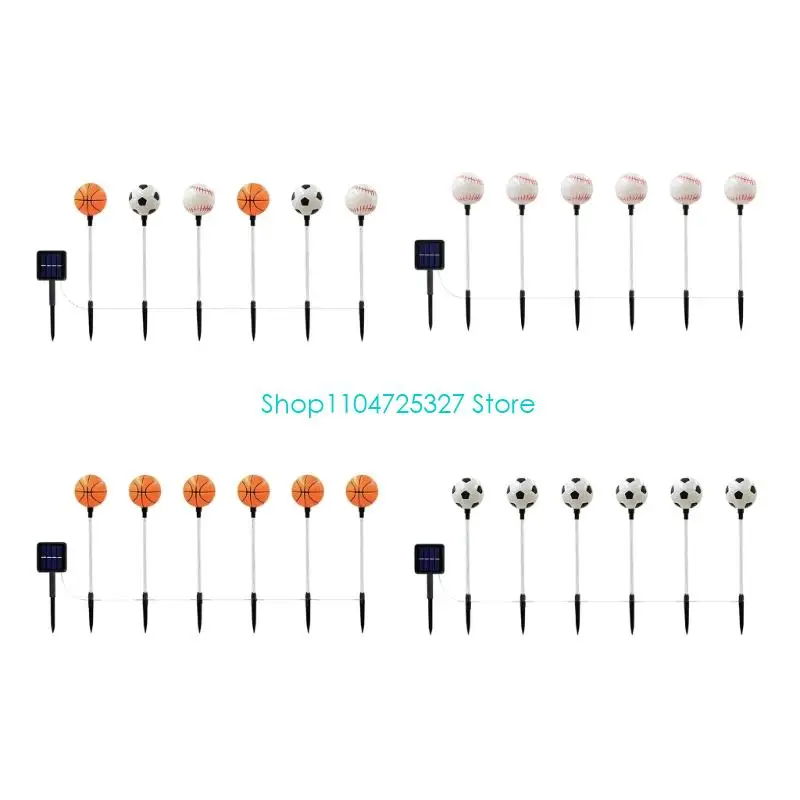 D8KF Waterproof Pathway Light Football/Basketball/Baseball Garden Lights Suitable for Outdoor Use with Auto