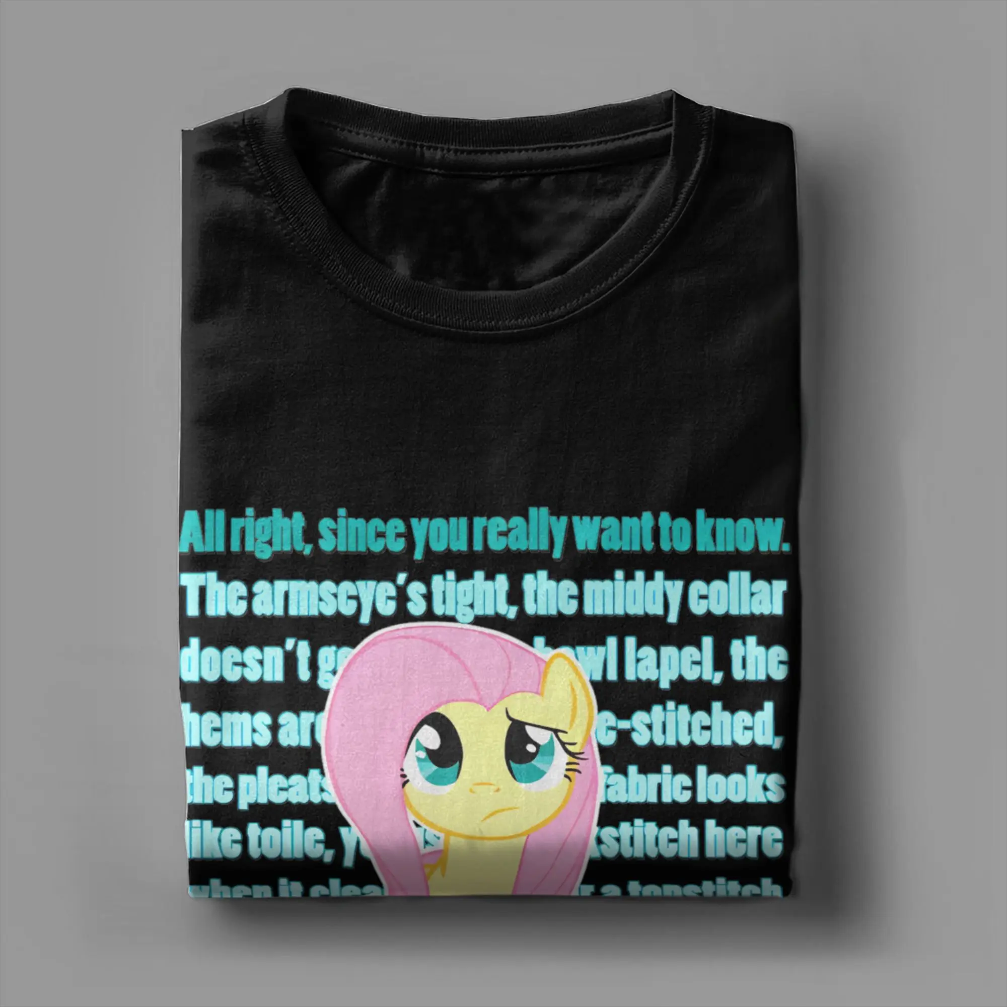 Fluttershy Critique T Shirts Ponies Friendship is Magic Pure Cotton Clothes Fashion Short Sleeve O Neck Tee Shirts