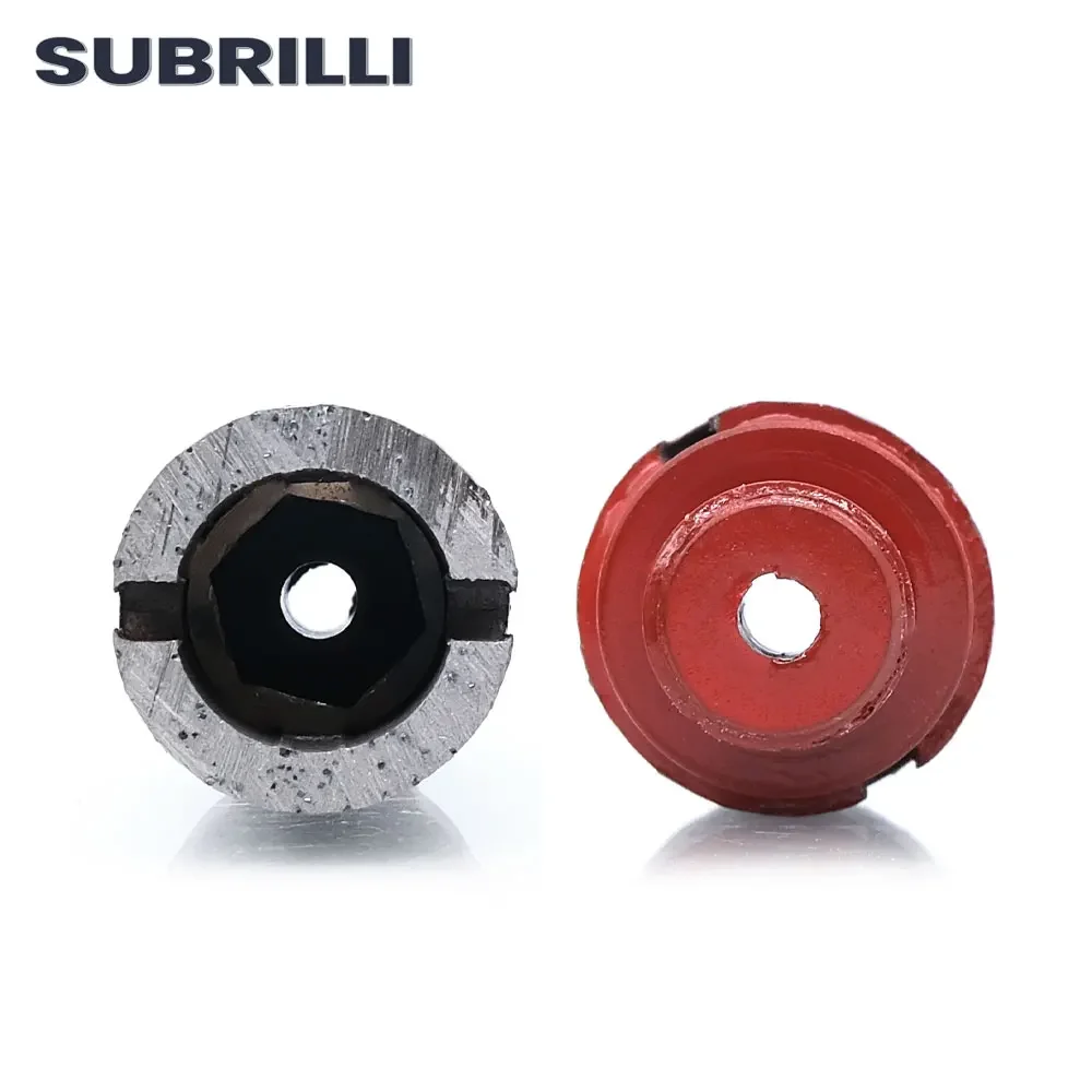 Broca de diamante SUBRILLI, fresa de losa de piedra con tornillo M12, broca de dedo de cuarzo para mármol y granito para máquina CNC de 20mm de