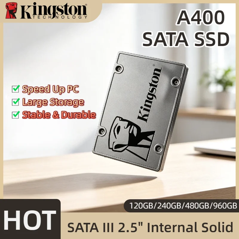 Kingston A400 Internal SSD 960GB 480GB 240GB 120GB 2.5 Inch SATA III Solid State Drive HDD Hard Disk Laptop Desktop PC