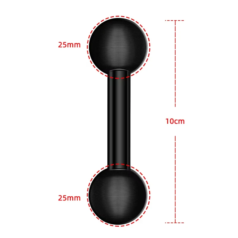 17mm/20mm/25mm Ball Head Adapter Extended Double Ball Connecting Bracket for Gopro Insta360 Osmo Camera Holder Phone Stand GPS