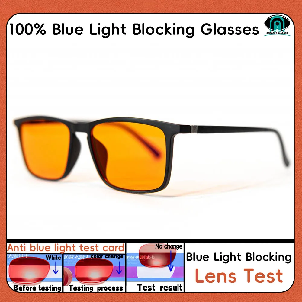 Red Lens 100% blue light Blocking  Glasses Orange Lens, Anti fatigue Glasses Fashion Glasses Women Man Computer Gaming Glasses