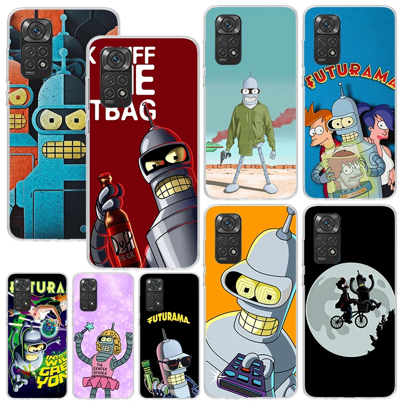 Cartoon F-Futuramas Phone Case For Xiaomi Redmi Note 13 12S 11S 10S 12 11E 10 Pro Plus 11T 9S 9 8T 8 7 Art Fundas Back Cover