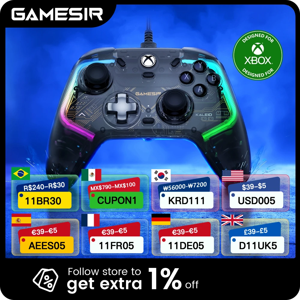 GameSir Kaleid Xbox Gaming Controller Hall Effect Gamepad for Xbox Series X, Xbox Series S, Xbox One game console PC Joystick