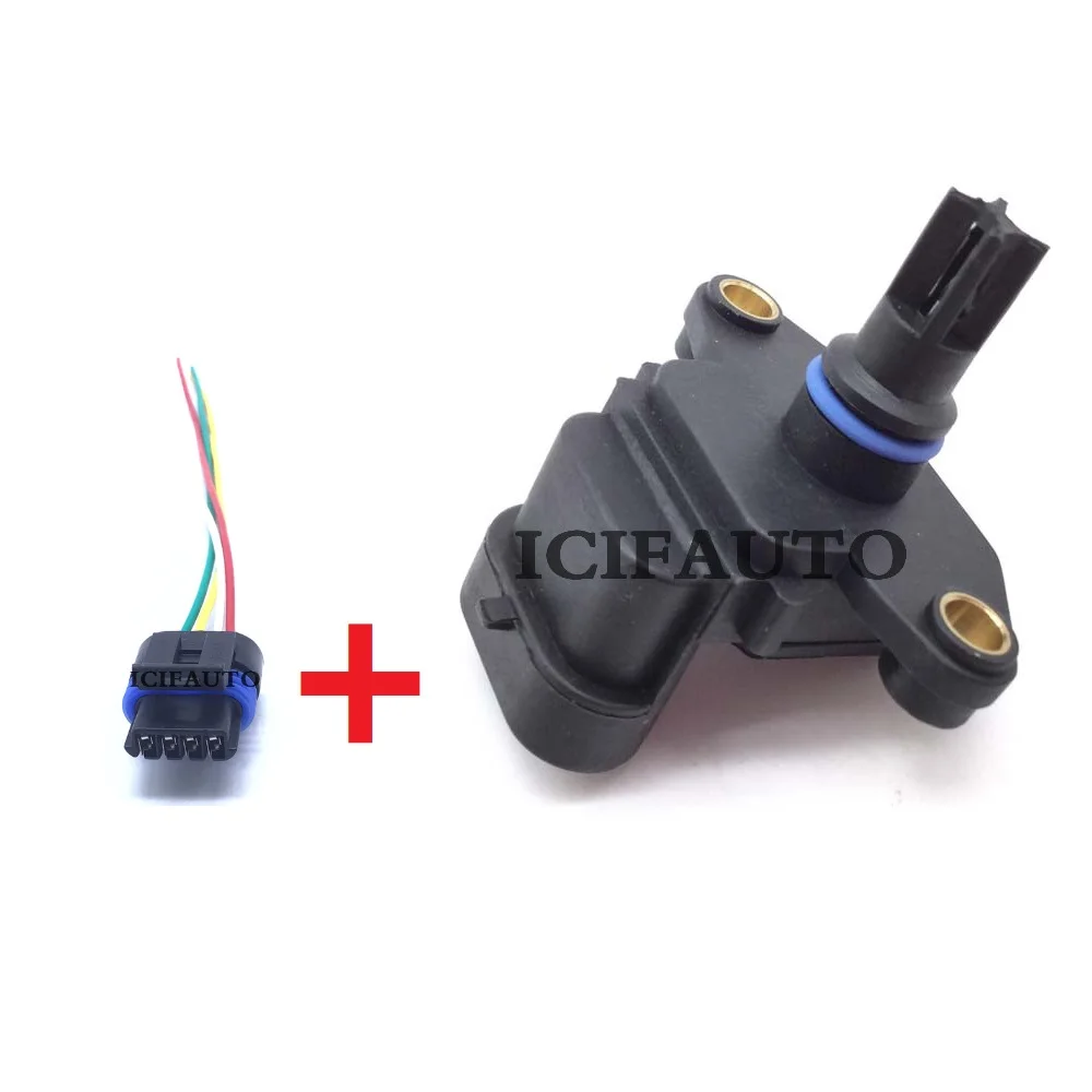 

for Fiat Stilo 1.6 16V Map Manifold Pressure Sensor+Connector 46451792, 71714218, 71718233, 71718678, 71728656, 55221402