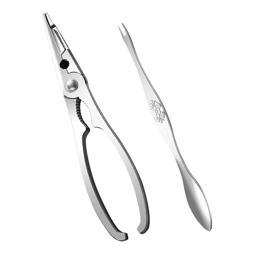 

1 set Stainless Steel Crab Eating Tools Set Seafood Pliers Crab Clamp Kitchen Gadget For Lobster Oyster Chestnut Opening Bbq